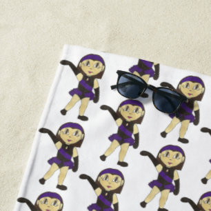 Toalla De Playa Jazz Dance Teacher Recital Black Purple Costume