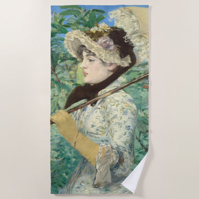 Toalla De Playa Jeanne (primavera) Edouard Manet (Anverso)