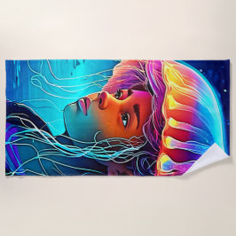 Toalla De Playa Jellyfish Chica Art