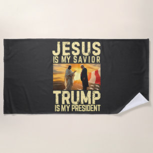 Toalla De Playa Jesús Trump - Jesús es mi Señor Salvador