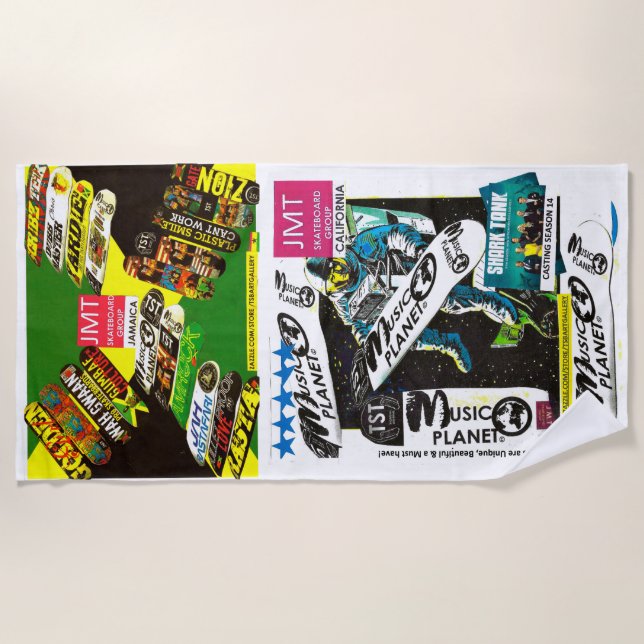 Toalla de playa JMT SK8 (Anverso)