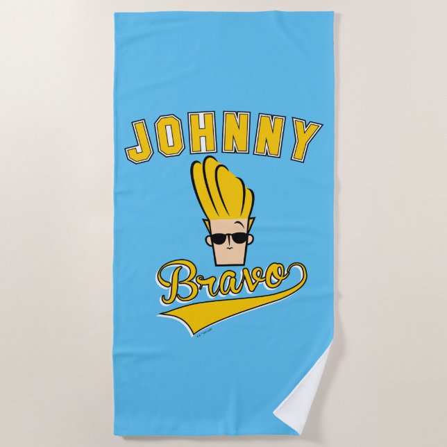 Toalla De Playa Johnny Bravo Collegiate Graphic (Anverso)