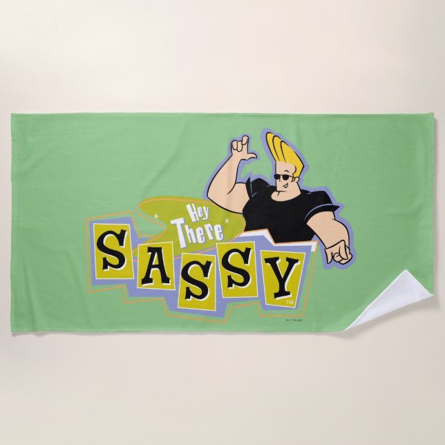 Toalla De Playa Johnny Bravo - Hey There Sassy (Anverso)