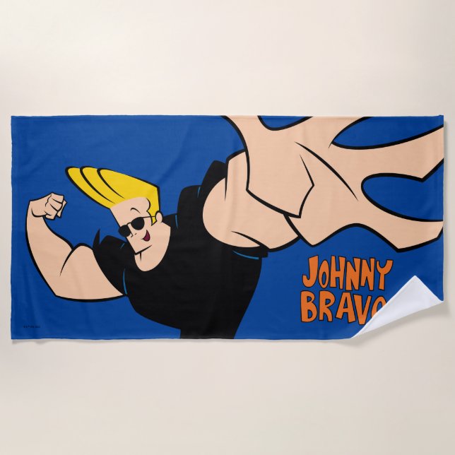 Toalla De Playa Johnny Bravo Iconic Pose (Anverso)