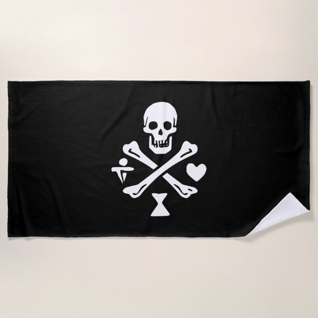 Toalla de playa Jolly Roger de la saga Pyrata (Anverso)