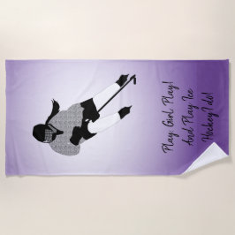 Toalla De Playa Jugador de hockey sobre hielo chica