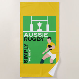 Toalla De Playa Jugador de rugby de Australia