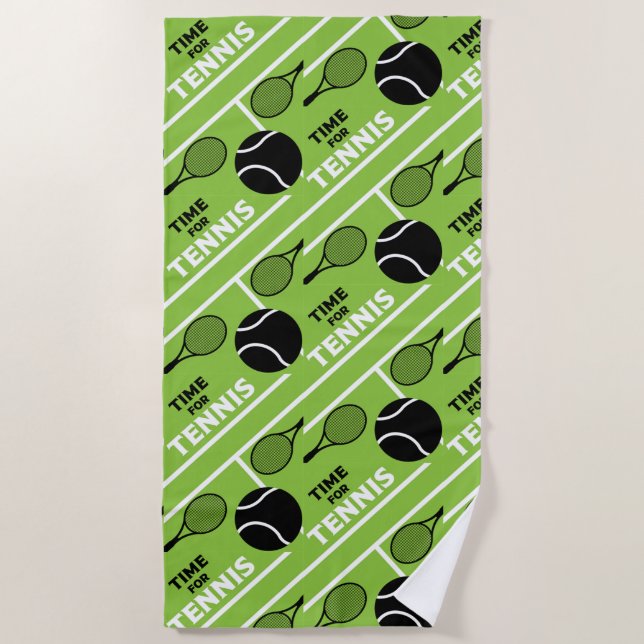 Toalla De Playa Jugadores De Tenis De Césped (Anverso)