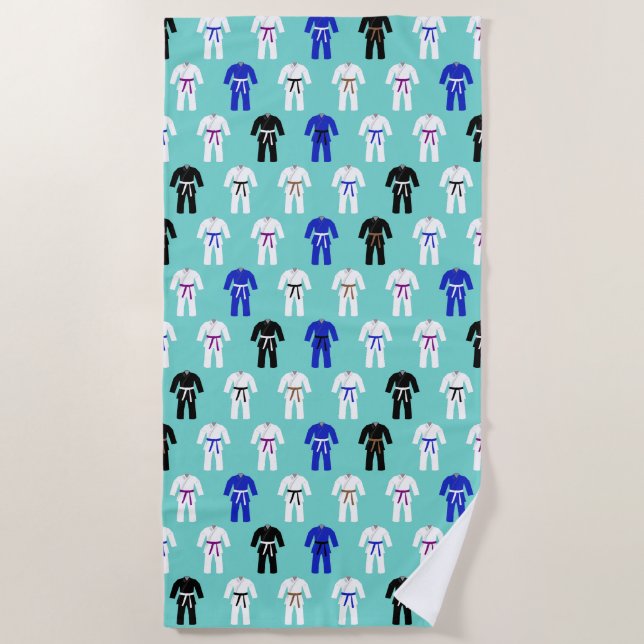 Toalla De Playa Jujitsu Jiu Jitsu BJJ personalizado (Anverso)