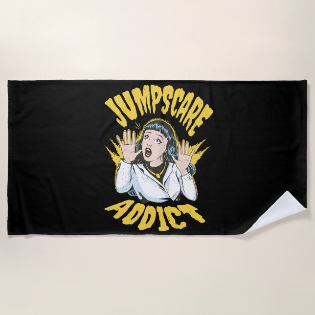 Toalla De Playa  Jumpscare Addict  (Anverso)