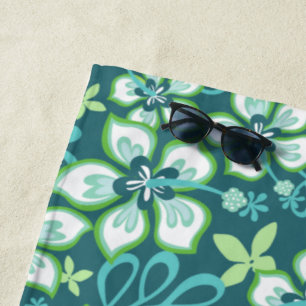 TOALLA DE PLAYA JUNGLE SURF (COMBO VERDE AZULADO)