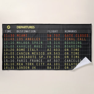 Toalla De Playa Junta de Aeropuerto (personalizable)