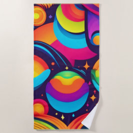 Toalla De Playa Kaleidoscopio cósmico vibrante