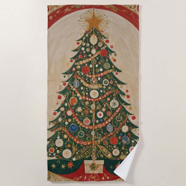 Toalla De Playa Kaleidoscopio festivo (Anverso)