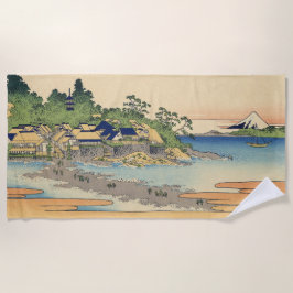 Toalla De Playa Katsushika Hokusai Enoshima en la provincia de Sag