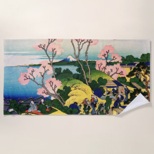 Toalla De Playa Katsushika Hokusai - Gotenyama, Tokaido, Shinagawa