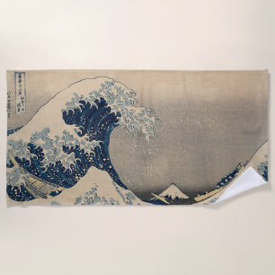 Toalla De Playa Katsushika Hokusai. La gran ola de Kanagawa