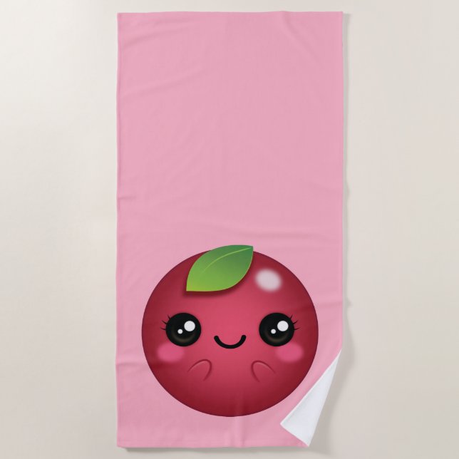 Toalla De Playa Kawaii Cranberry (Anverso)
