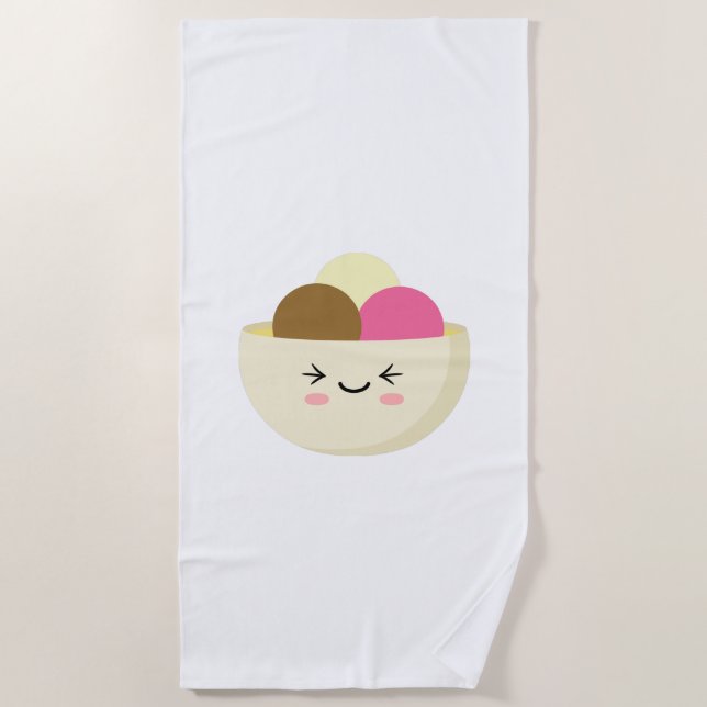 Toalla De Playa Kawaii Ice Cream (Anverso)
