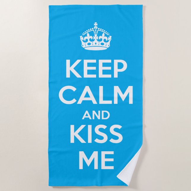 Toalla De Playa Keep Calm and Kiss Me (Anverso)