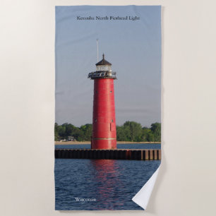 Toalla de playa Kenosha North Pierhead Light