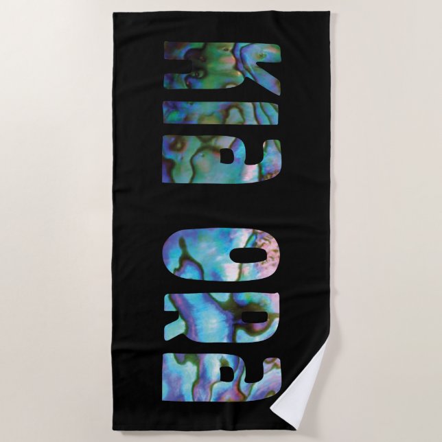 TOALLA DE PLAYA KIA ORA KIWI GREETING (Anverso)