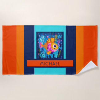 Toalla De Playa Kids Colorful Fish