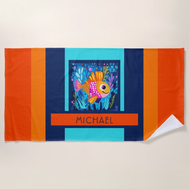 Toalla De Playa Kids Colorful Fish (Anverso)