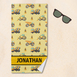 Toalla De Playa Kids' Construction Truck – Fun & Customizable