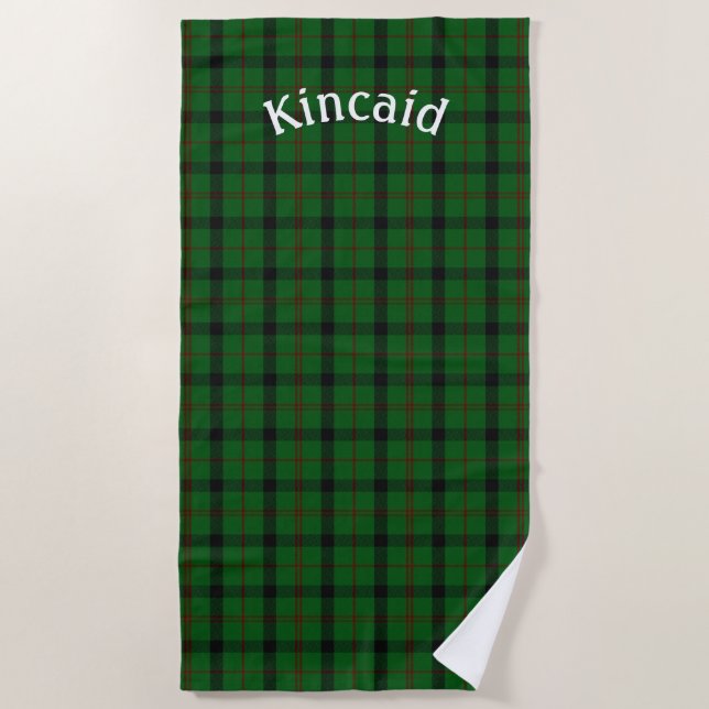 Toalla de playa Kincaid Tartan Plaid (Anverso)