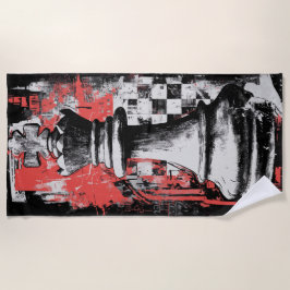 Toalla De Playa King Chess Piece Urban Grunge