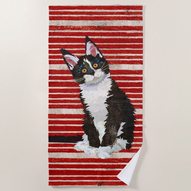 TOALLA DE PLAYA KITTY CAT BEACH TOWEL (Anverso)