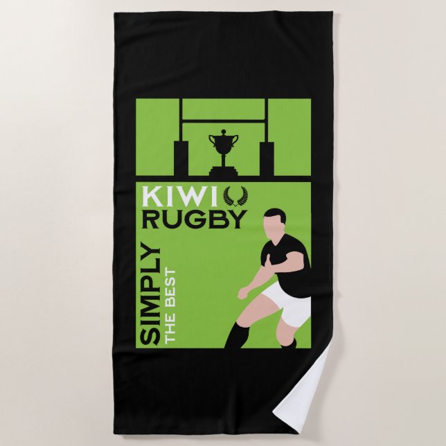 Toalla De Playa Kiwi NZ Rugby (Anverso)