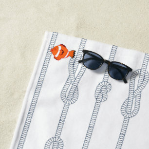 Toalla De Playa Knots and little fishes. Customisable