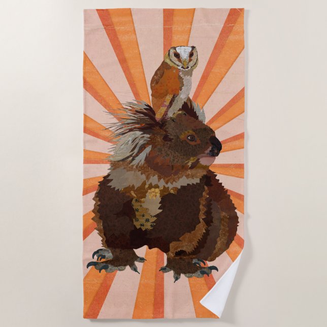 TOALLA DE PLAYA KOALA BEAR & OWL BEACH TOWEL (Anverso)