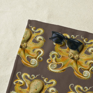 Toalla De Playa Kraken Vintage, Pulpo Gamochonia, Ernst Haeckel