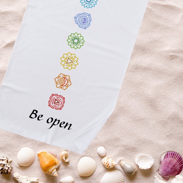 Toalla De Playa Kundalini Yoga Chakras Be Open (Subido por el creador)