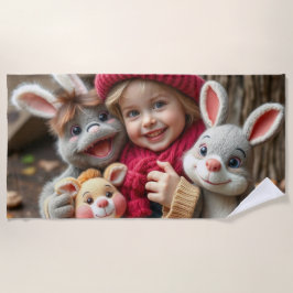 Toalla De Playa Kuschelfreunde im Herbstzauber