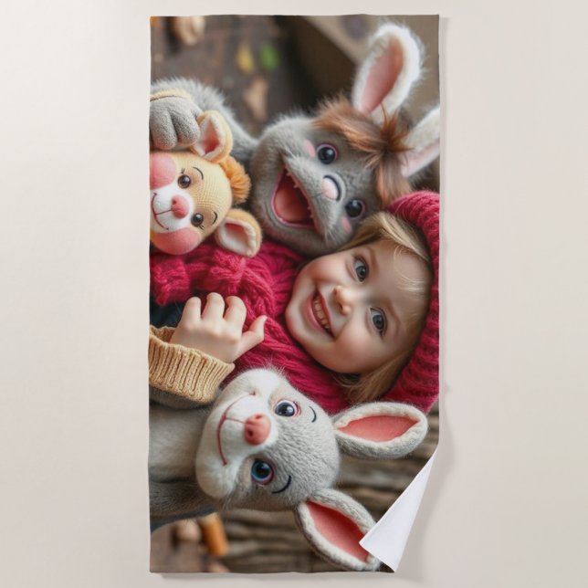 Toalla De Playa Kuschelfreunde im Herbstzauber (Anverso)