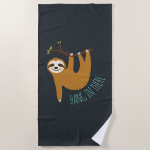 Toalla De Playa La adorable Sloth "Aguanta ahí"