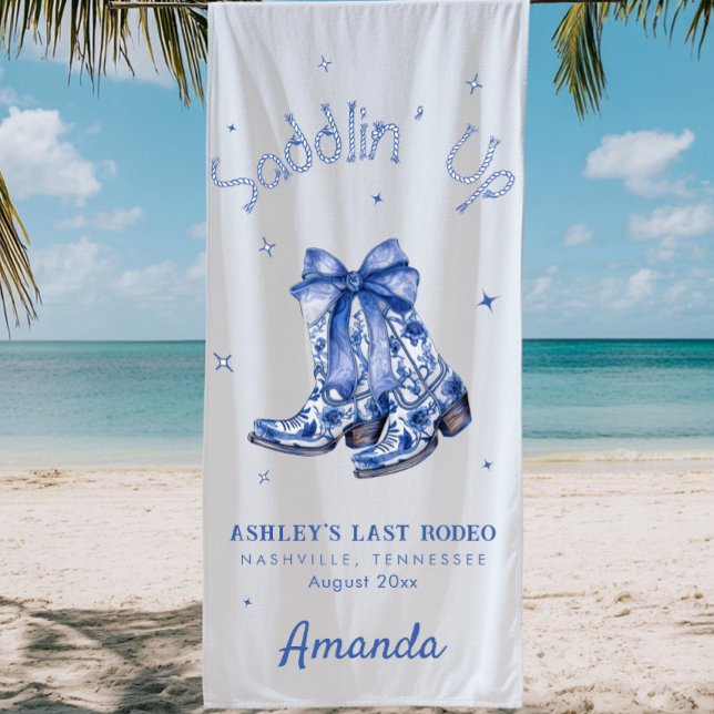 Toalla De Playa La asamblea saddlin Up Bachelorette (Subido por el creador)