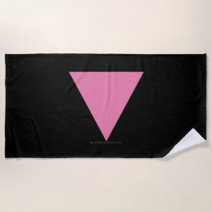 Toalla De Playa la bandera del triángulo rosa de SlipperyJoe's sím