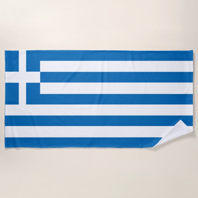 Toalla De Playa La bandera nacional de Grecia (Anverso)