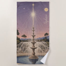 Toalla De Playa La canción de cuna de lavanda personalizada