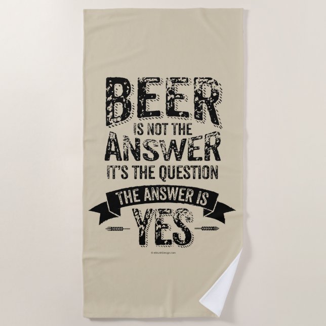 Toalla De Playa La cerveza no es la respuesta (Anverso)