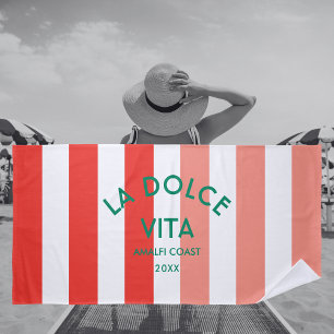 Toalla De Playa La Dolce Vita Amalfi Costa Cabana Stripe