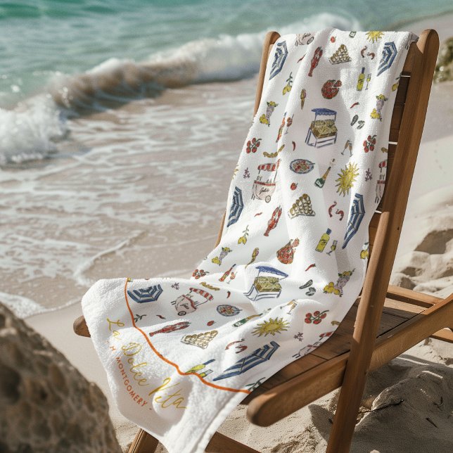 Toalla De Playa La Dolce Vita Mediterránea Italiana | Inicial (Subido por el creador)
