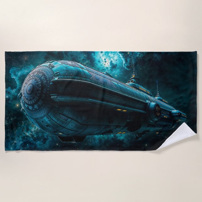 Toalla De Playa La esperanza de Aurora, el viaje cósmico de Xzendo (Anverso)