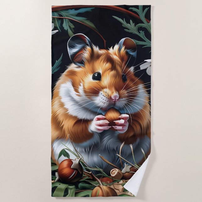 Toalla De Playa La fiesta de otoño de Hamster