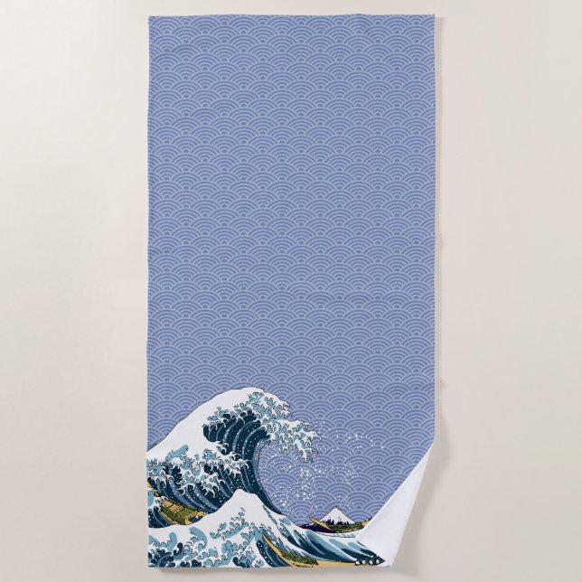 Toalla De Playa La gran onda de Hokusai de Kanagawa (Anverso)